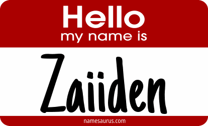 Hello my name is Zaiiden png download