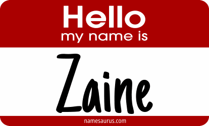 Hello my name is Zaine png download