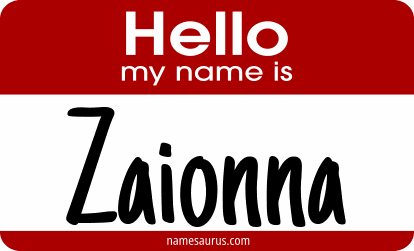 Hello my name is Zaionna png download