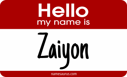 Hello my name is Zaiyon png download