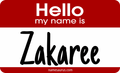 Hello my name is Zakaree png download