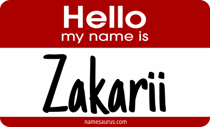 Hello my name is Zakarii png download