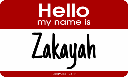 Hello my name is Zakayah png download