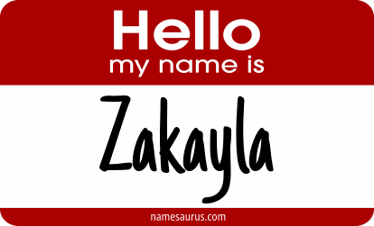 Hello my name is Zakayla png download
