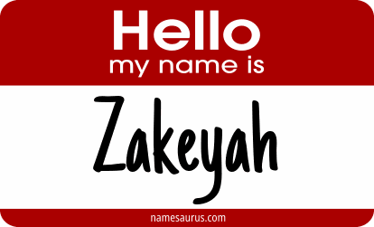 Hello my name is Zakeyah png download