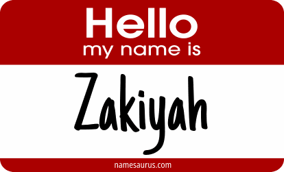 Hello my name is Zakiyah png download
