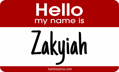 Hello my name is Zakyiah png download