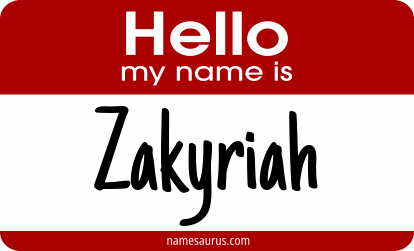 Hello my name is Zakyriah png download