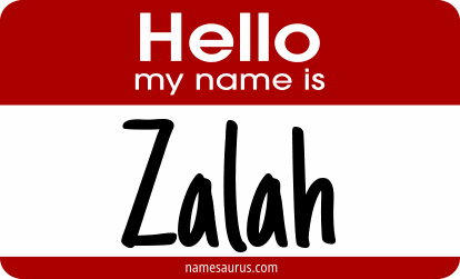 Hello my name is Zalah png download
