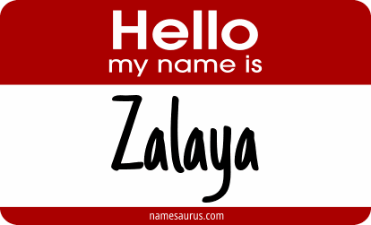 Hello my name is Zalaya png download