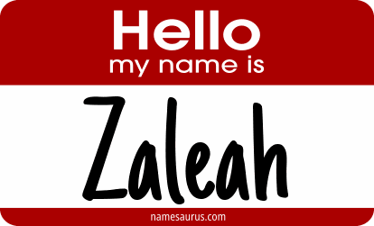 Hello my name is Zaleah png download