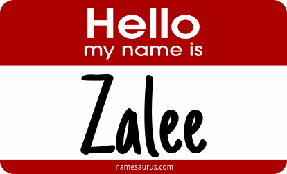 Hello my name is Zalee png download