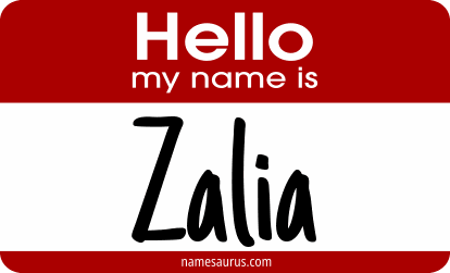 Hello my name is Zalia png download