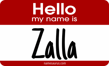 Hello my name is Zalla png download