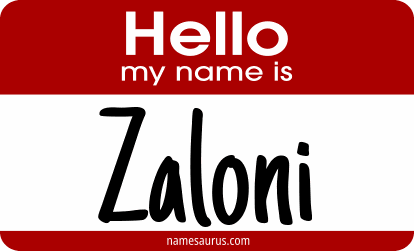 Hello my name is Zaloni png download