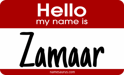 Hello my name is Zamaar png download