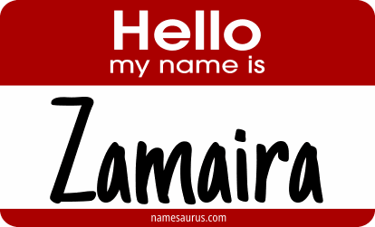 Hello my name is Zamaira png download