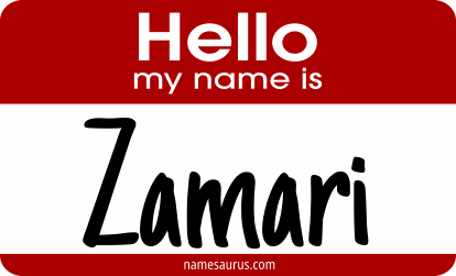 Hello my name is Zamari png download