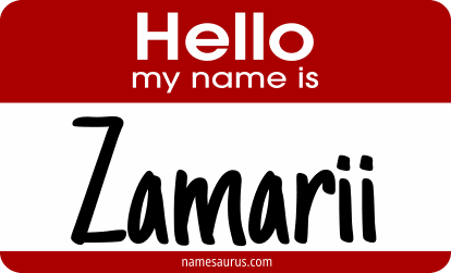 Hello my name is Zamarii png download