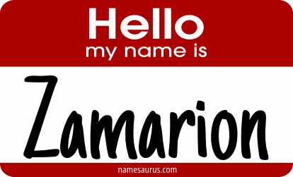 Hello my name is Zamarion png download