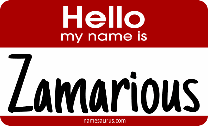 Hello my name is Zamarious png download