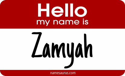 Hello my name is Zamyah png download