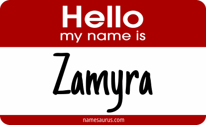 Hello my name is Zamyra png download