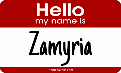 Hello my name is Zamyria png download