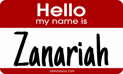 Hello my name is Zanariah png download