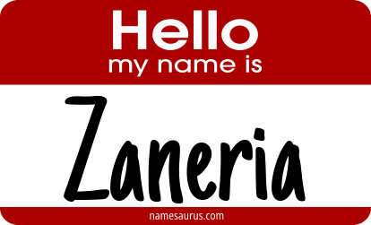 Hello my name is Zaneria png download
