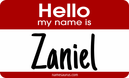 Hello my name is Zaniel png download
