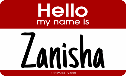 Hello my name is Zanisha png download
