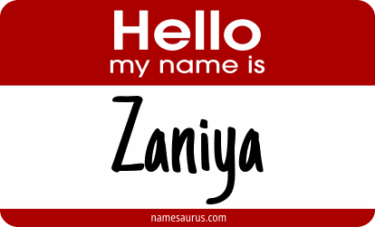 Hello my name is Zaniya png download