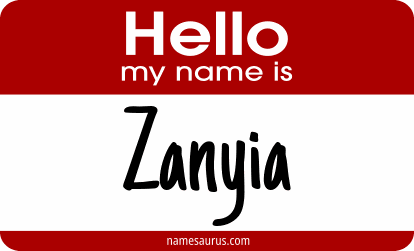 Hello my name is Zanyia png download