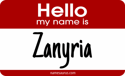 Hello my name is Zanyria png download