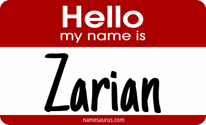 Hello my name is Zarian png download