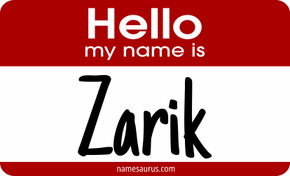 Hello my name is Zarik png download