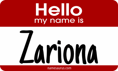 Hello my name is Zariona png download