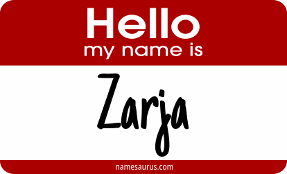 Hello my name is Zarja png download