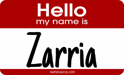 Hello my name is Zarria png download