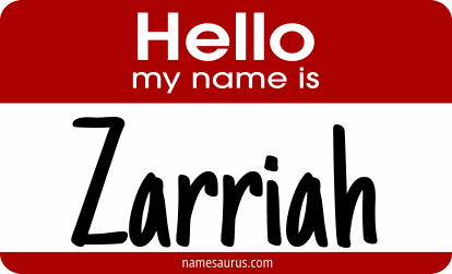 Hello my name is Zarriah png download