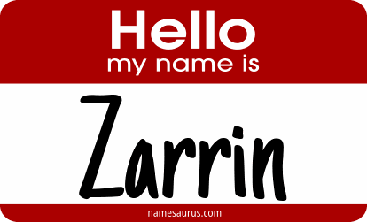 Hello my name is Zarrin png download
