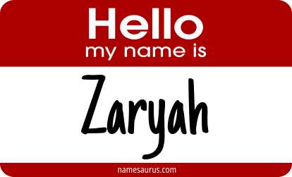 Hello my name is Zaryah png download