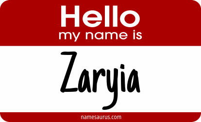 Hello my name is Zaryia png download