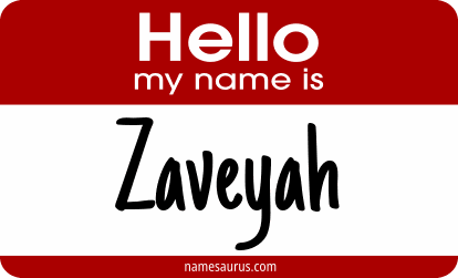 Hello my name is Zaveyah png download