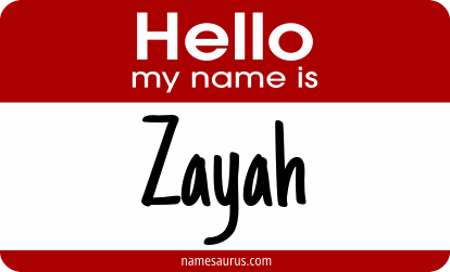 Hello my name is Zayah png download
