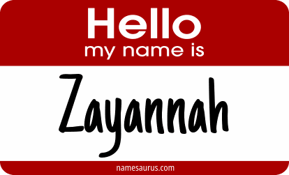 Hello my name is Zayannah png download
