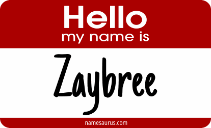 Hello my name is Zaybree png download