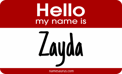 Hello my name is Zayda png download