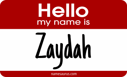 Hello my name is Zaydah png download